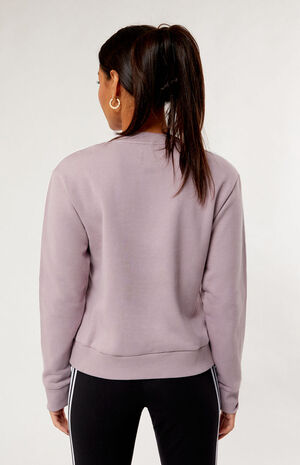 Lavender 3-Stripes V-Neck Sweatshirt image number 4