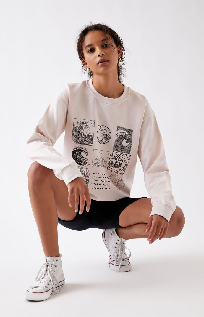 Wave Chart Crew Neck Sweatshirt