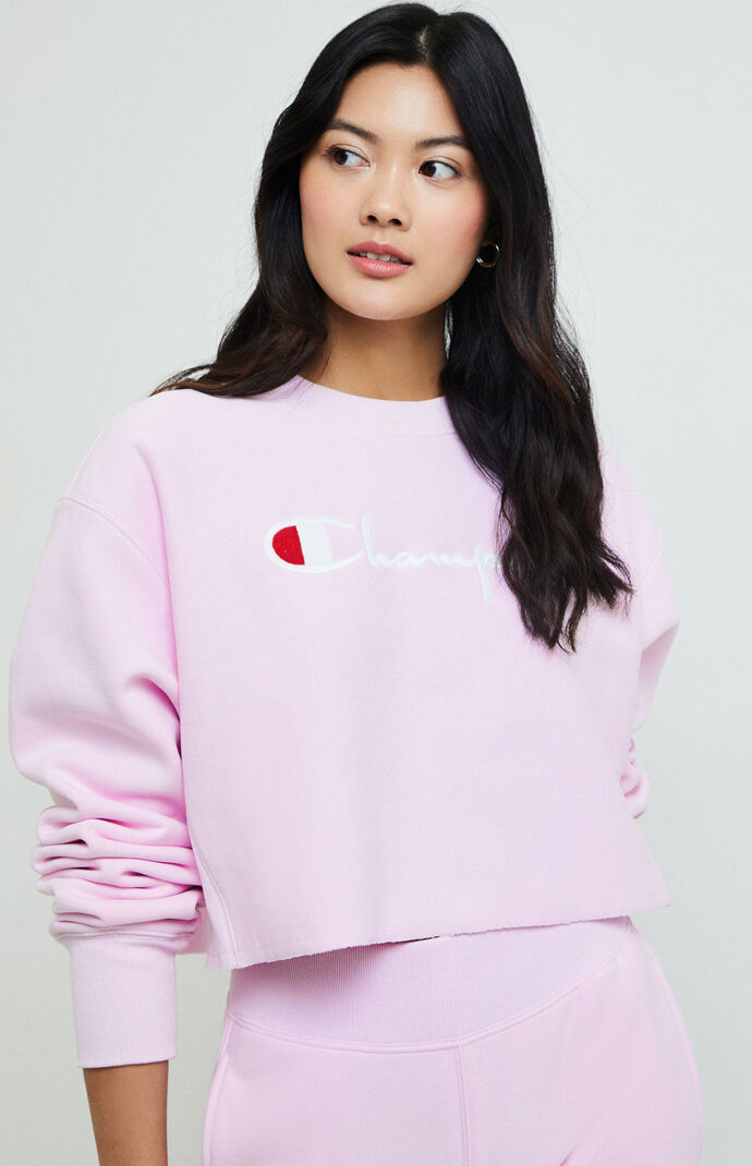 pink champion crew neck