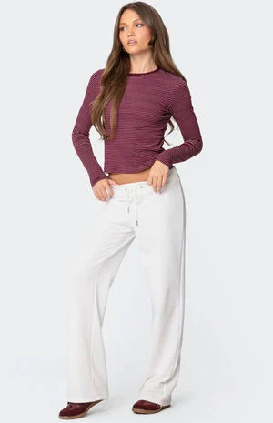 Brianna Striped Long Sleeve T-Shirt image number 4