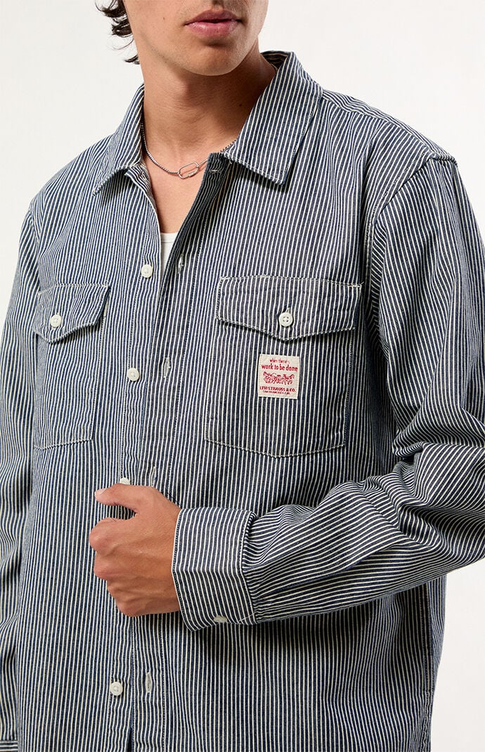 Levi's Striped Long Sleeve Worker Shirt