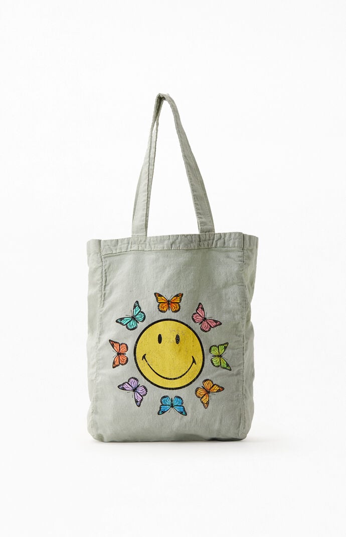 Butterfly Smiley Tote Bag