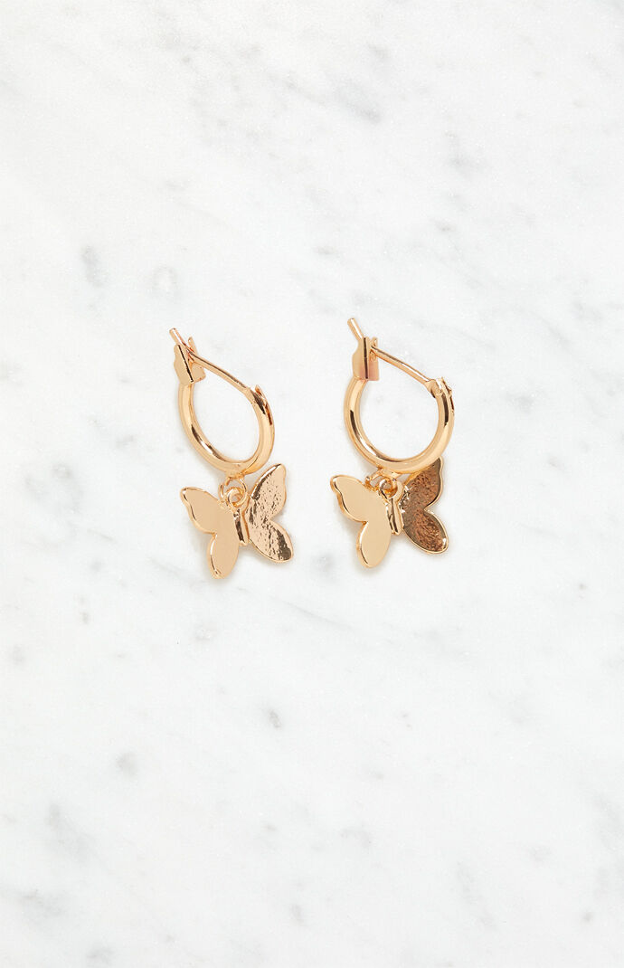 Butterfly Hoop Earrings