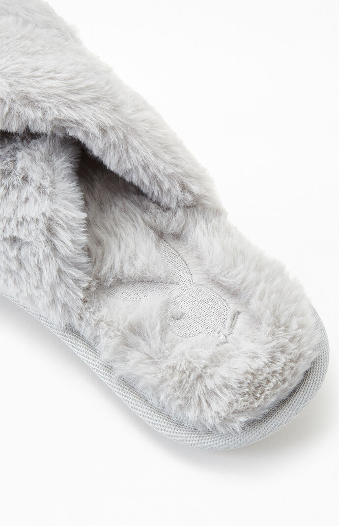 By PacSun Dark Gray Fuzzy Slippers