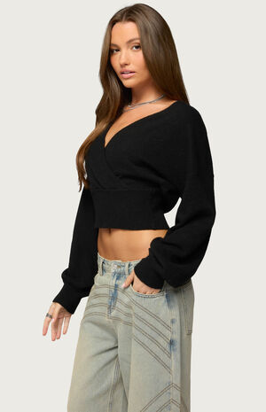 Lillia V Neck Wrap Sweater image number 2