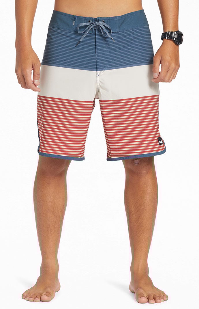 Red white and blue board shorts on sale