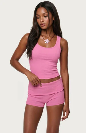 Linda Ribbed Scoop Neck Tank Top image number 1