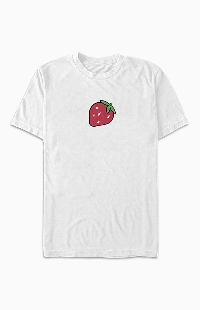 White strawberry shirt clearance