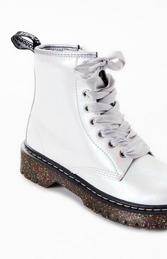 Kids dr martens hotsell white
