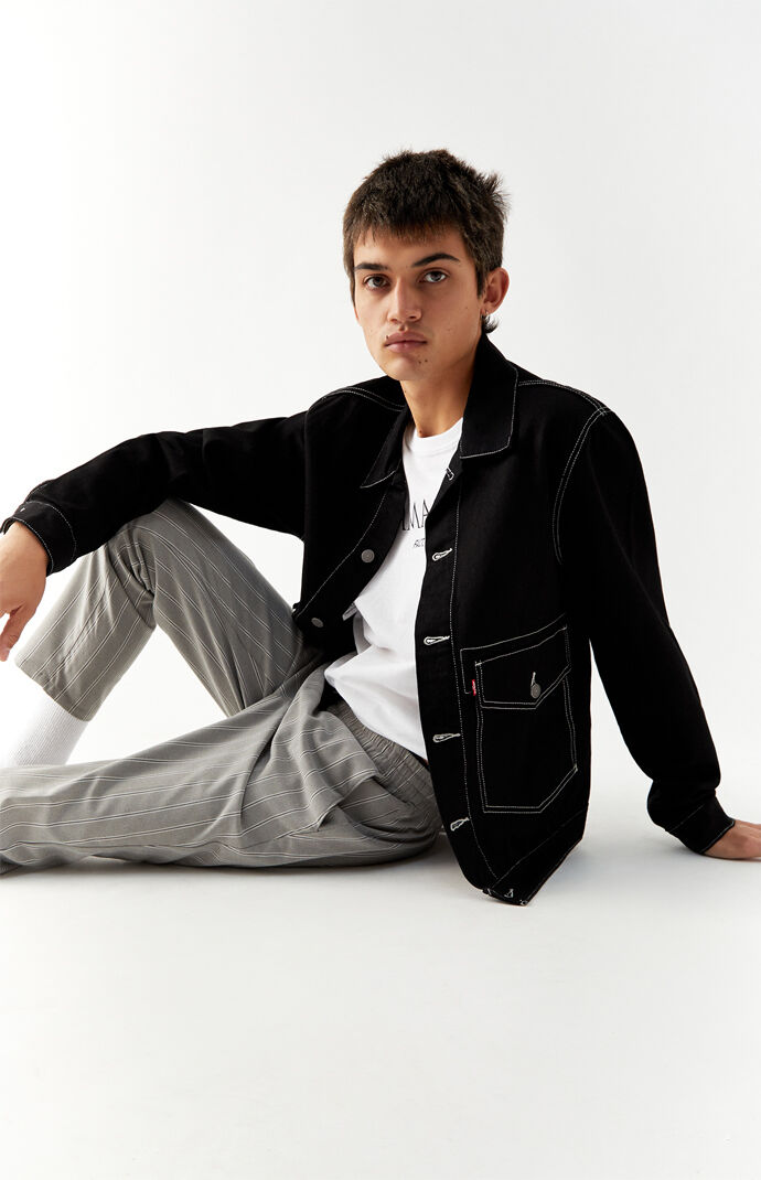Black At Work Trucker Jacket