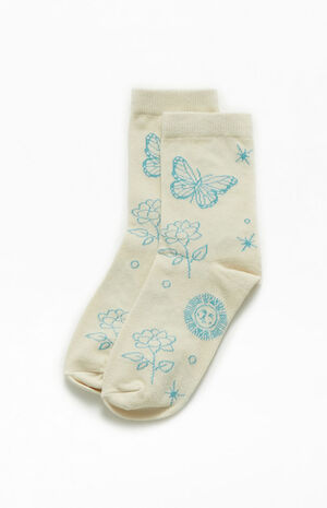 Allover Sketch Print Socks image number 1