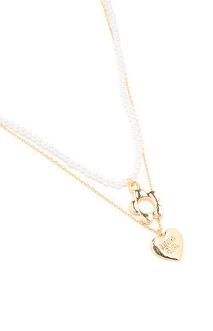 Juno Pearl Heart Layered Necklace image number 2