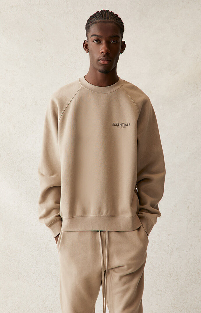 Tan crew new arrivals neck sweatshirt