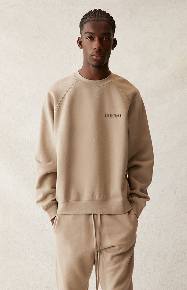 essentials tan crewneck