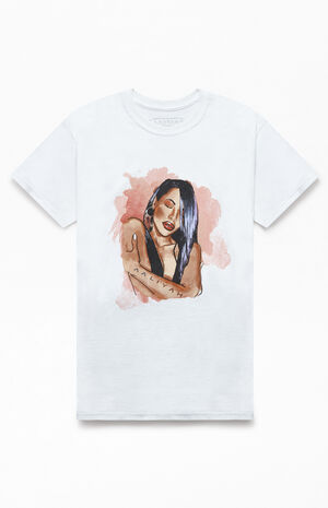 Aaliyah Watercolor T-Shirt image number 1