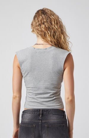 Aria Deep V Neck Tank Top image number 3