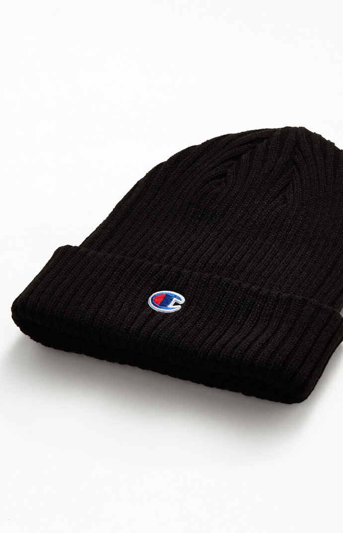 C Logo Ribbed Beanie
