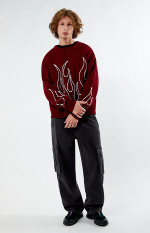 Flame Cropped Sweater image number 4