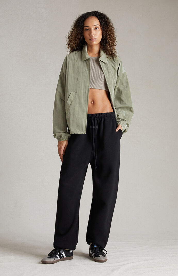 【FOG Essentials】Women's Black Sweatpants Fear of God Essentials Women's Black Sweatpants | PacSun