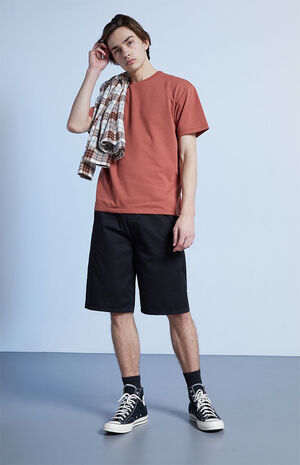 Black Long Chino Shorts image number 2