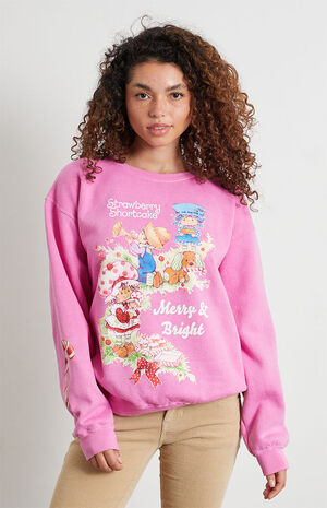 Strawberry Shortcake Merry u0026 Bright Crew Neck Sweatshirt | PacSun