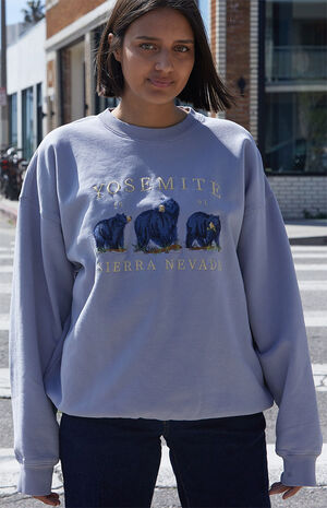 Light Blue Yosemite Bears Crew Neck Sweatshirt image number 2