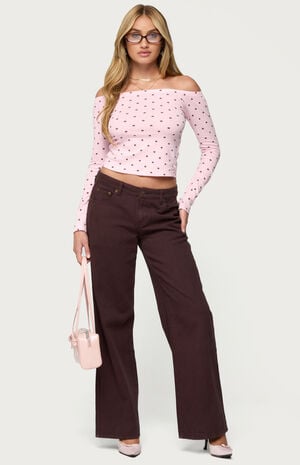 Leandra Off Shoulder Polk Dot Top image number 5