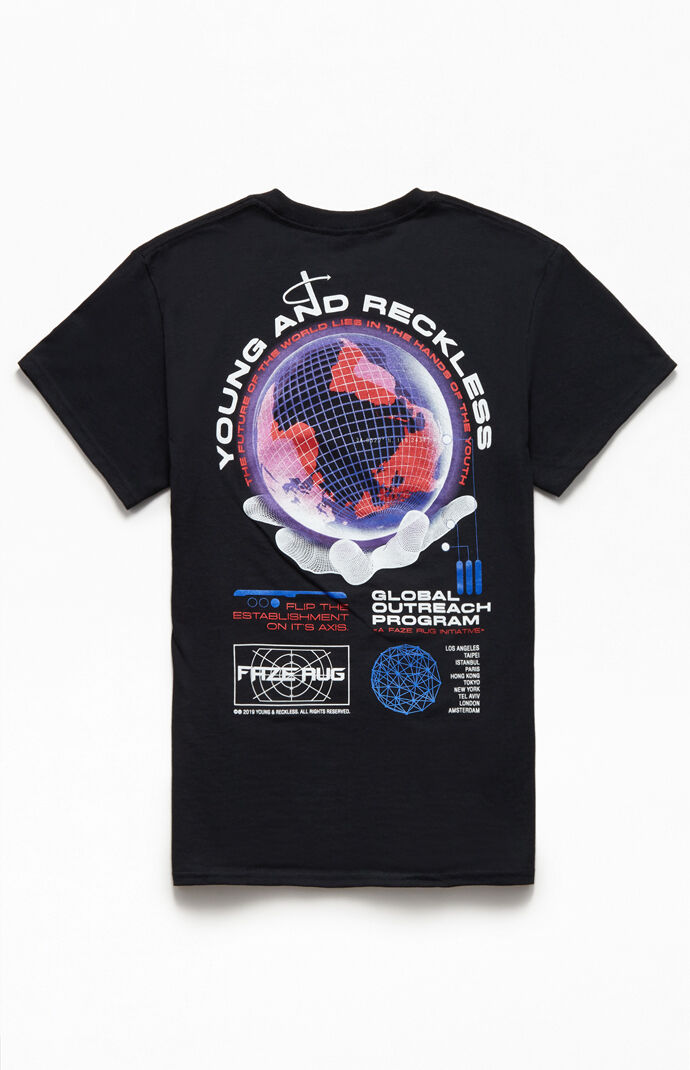 Young Reckless X Faze Rug Global T Shirt Pacsun