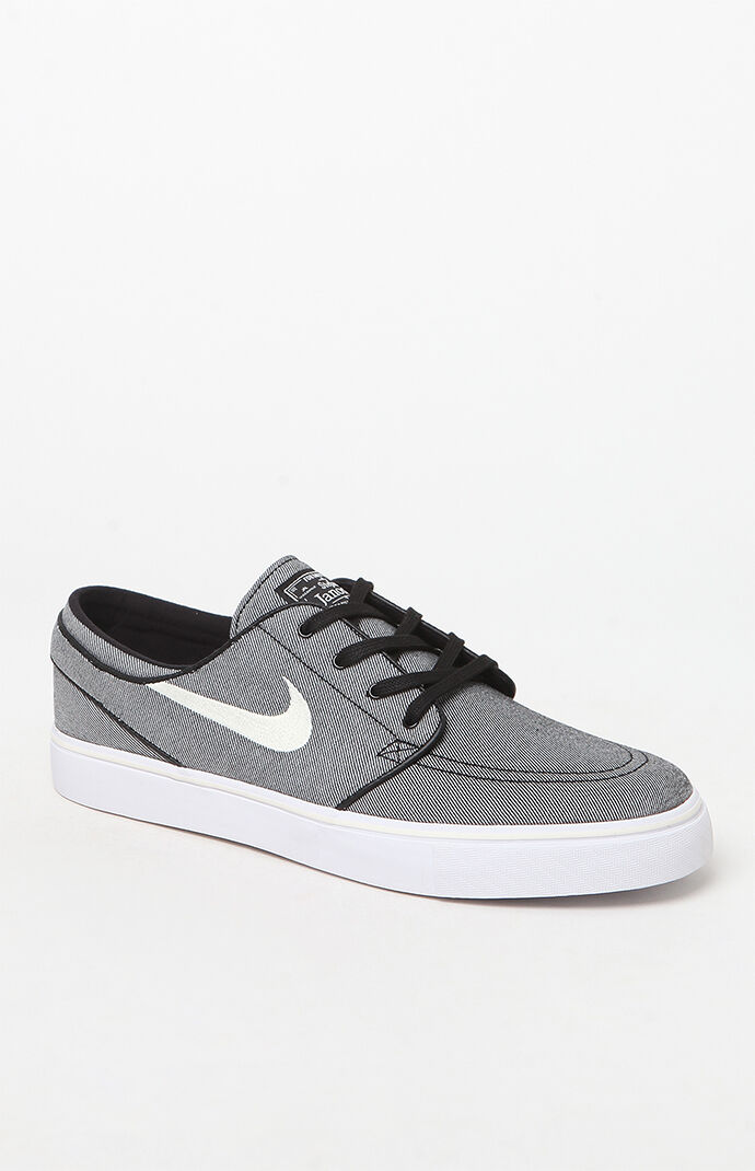 Nike SB Zoom Stefan Janoski Canvas Black and Sail Shoes at Nike SB Zoom Stefan Janoski Canvas Black and Sail Shoes at