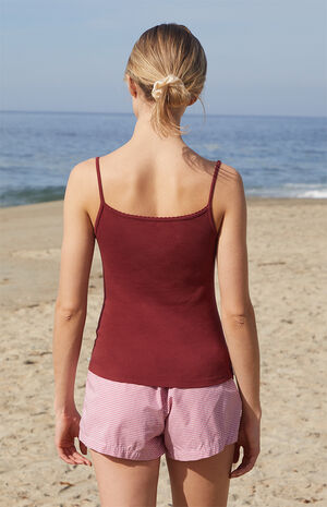 Burgundy Skylar Tank Top image number 3