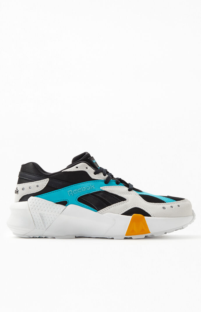 x Gigi Hadid White & Black Aztrek Double Sneakers
