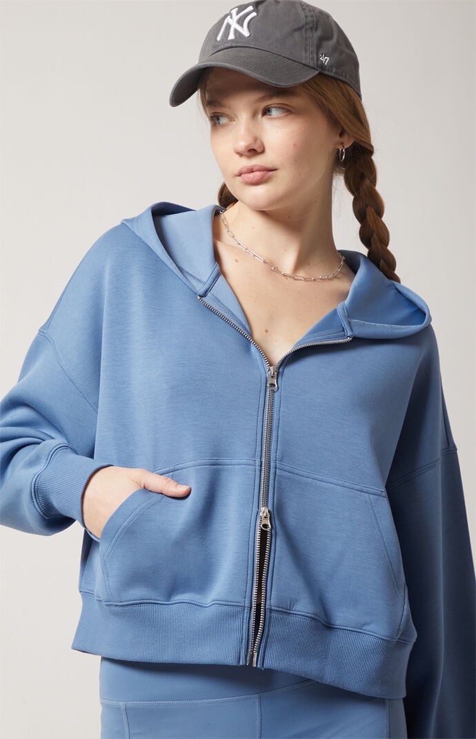 PAC 1980 Active Sweat Alta Modal Cropped Zip Up Hoodie