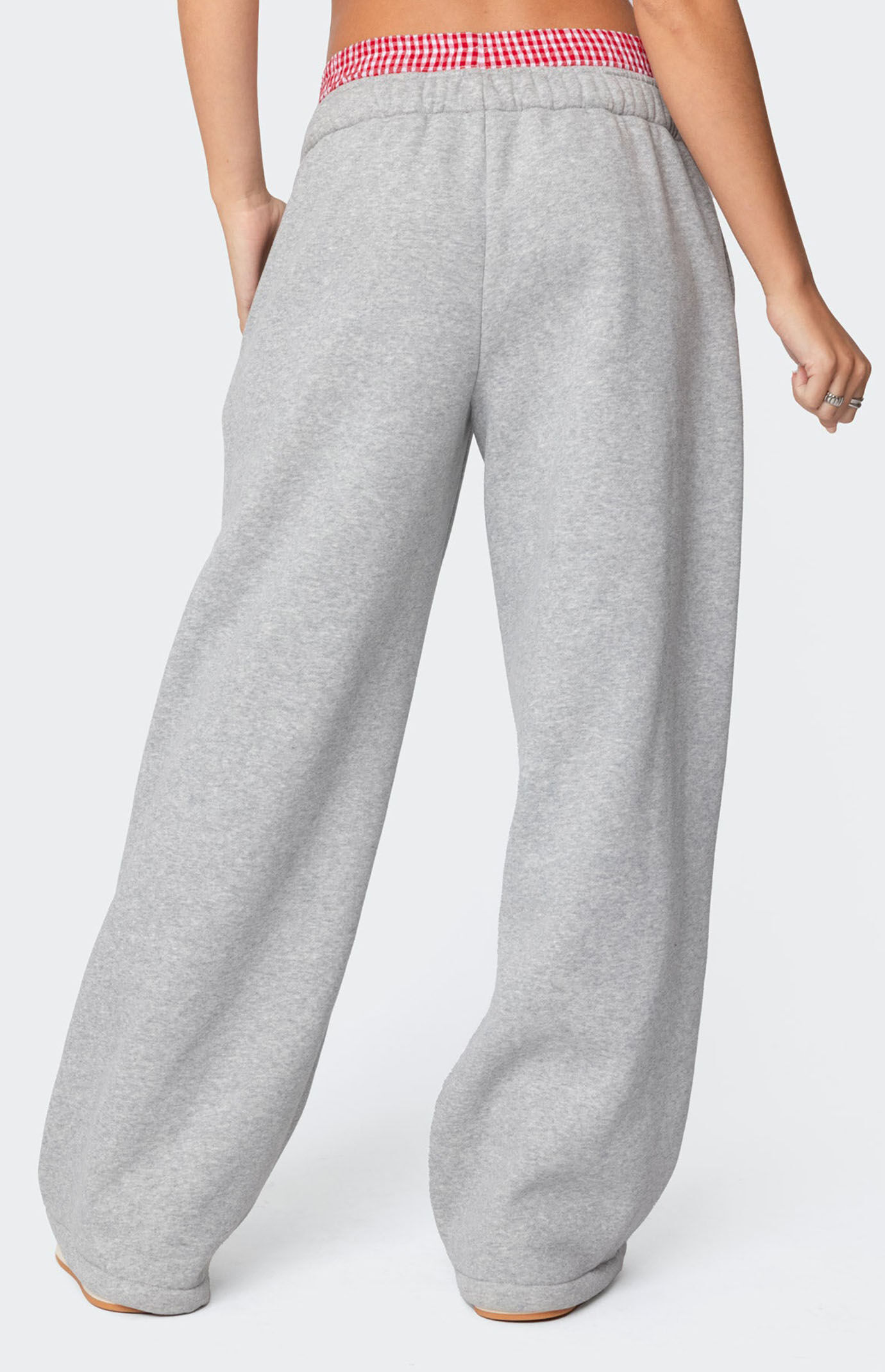 Edikted Gingham Boxer Detail Sweatpants | PacSun