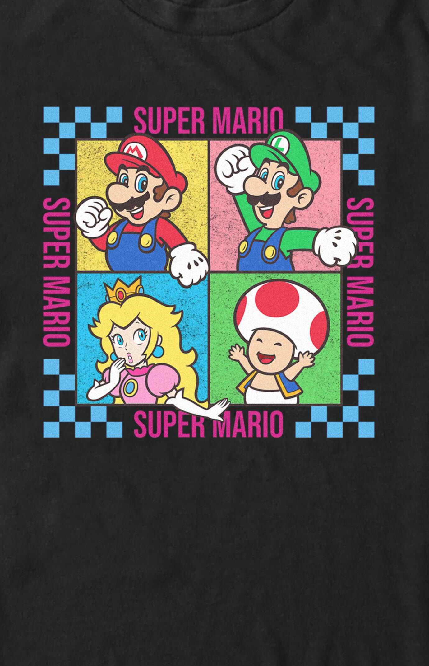 Nintendo Mario Group Four Square T-Shirt