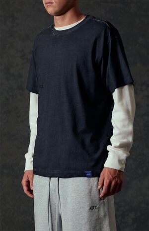 Black Vintage Wash Heavyweight T-Shirt image number 4