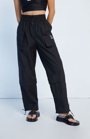 Black Dare To High Waisted Woven Pants image number 2