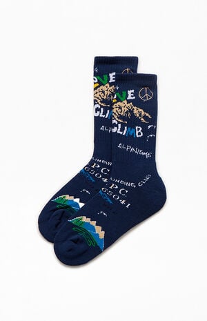 Cotton-Blend Graphic Crew Socks image number 1