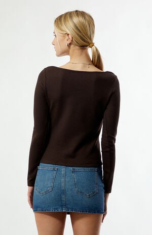 Jodi Long Sleeve Waffle Knit Top image number 5