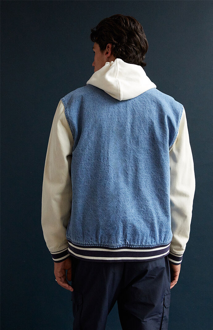 Jean discount letterman jacket