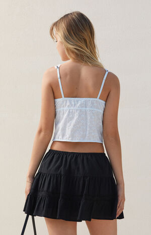 Demi Eyelet Ribbon Bow Tank Top image number 3