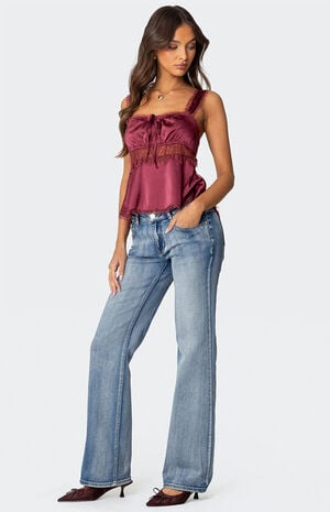 Loryn Lacey Satin Effect Top image number 4