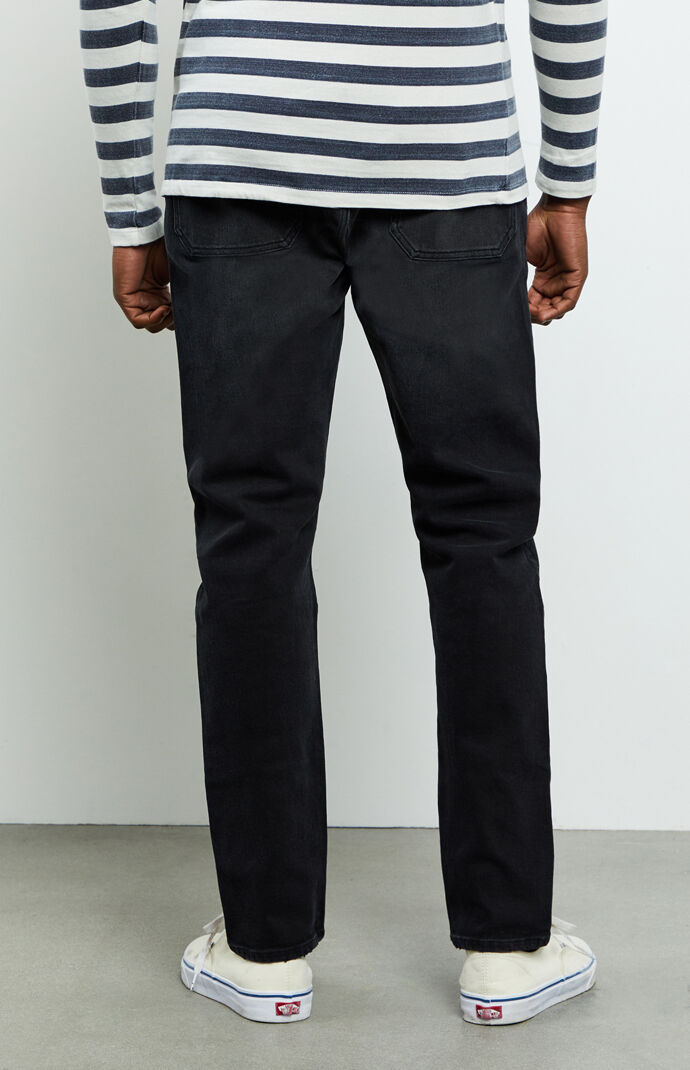 Nathan Black Slim Fit Taper Jeans
