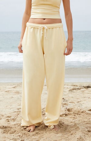 Yellow Anastasia Tie Baggy Sweatpants image number 2