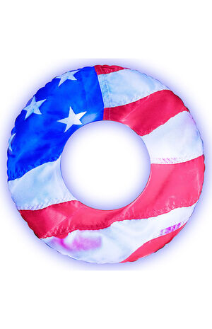 Inflatable Illuminated LED Stars & Stripes Pool Tube image number 4