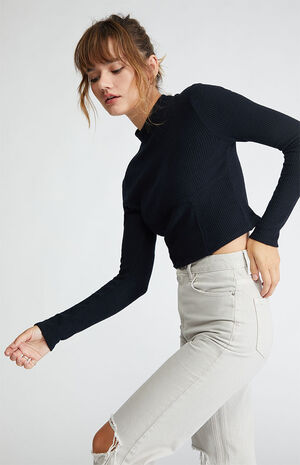 Mistletoe Mock Neck Bustier Top image number 3