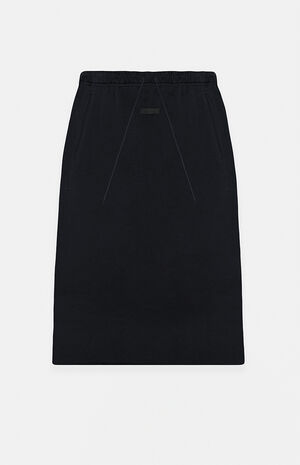Women's Jet Black Heavy Long Skirt image number 6