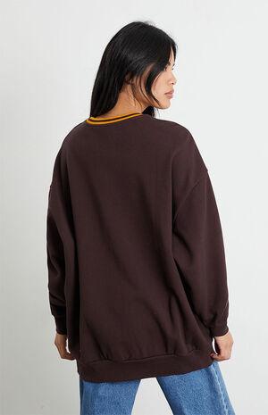 Brown Graphic Prism Crew Neck Sweatshirt image number 3