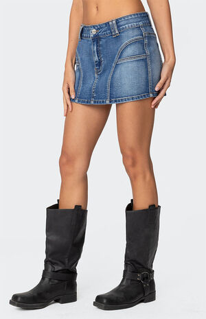 Jive Washed Denim Mini Skirt image number 4