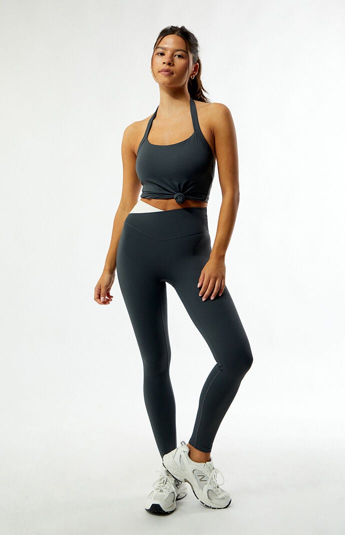 PE NATION Active Dark Gray Wander Full Length Leggings
