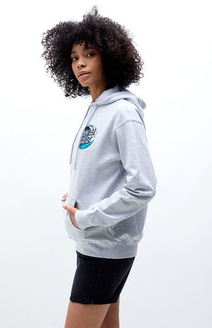 Heather Grey Wave Dot Hoodie image number 2